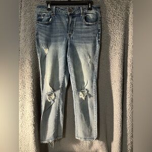 Maurices Light Blue Distressed Ankle Jeans